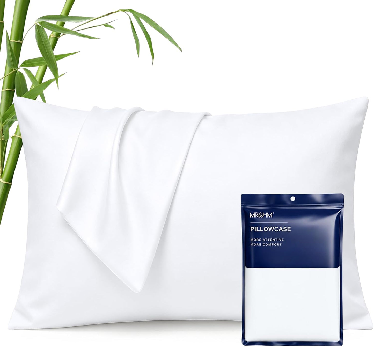 King Pillowcase Set of 2, Cooling & Breathable, Dark Grey, 20"x36"