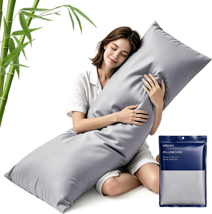 King Pillowcase Set of 2, Cooling & Breathable, Dark Grey, 20"x36"