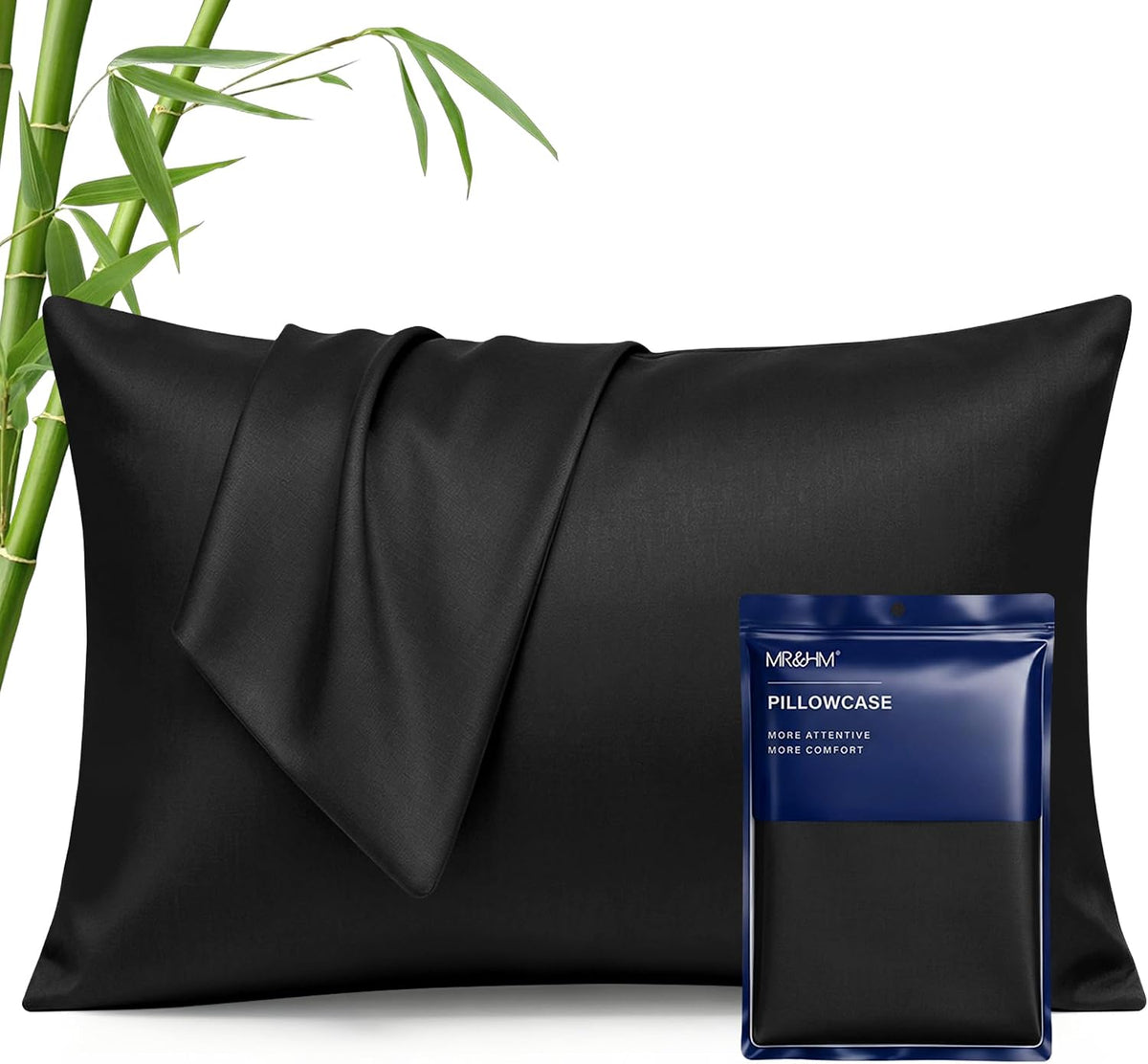 King Pillowcase Set of 2, Cooling & Breathable, Dark Grey, 20"x36"