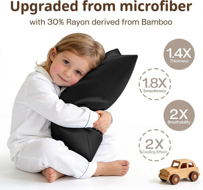 King Pillowcase Set of 2, Cooling & Breathable, Dark Grey, 20"x36"