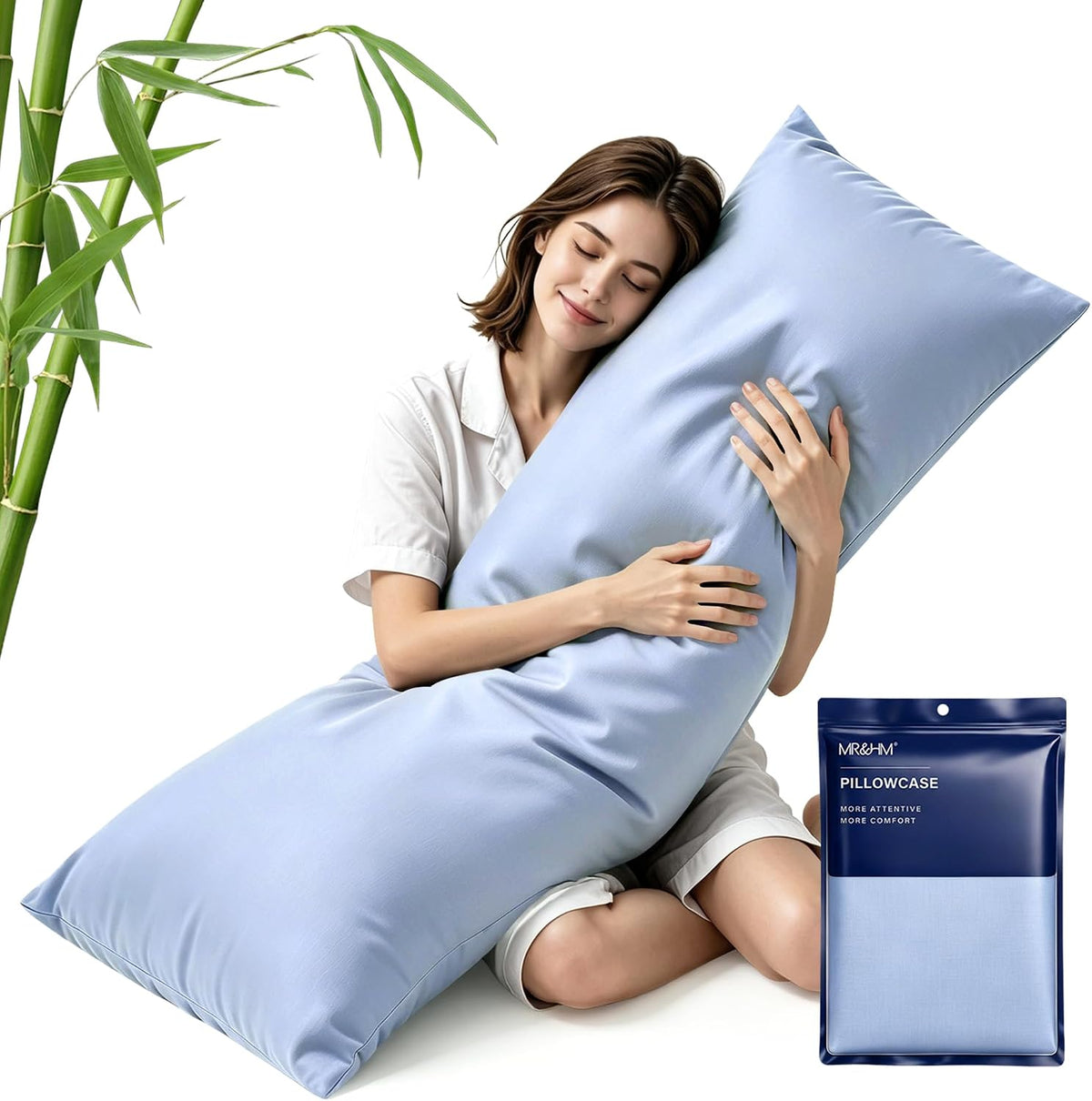 King Pillowcase Set of 2, Cooling & Breathable, Dark Grey, 20"x36"