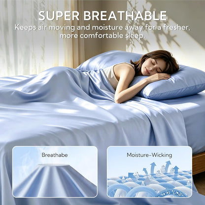 King Pillowcase Set of 2, Cooling & Breathable, Dark Grey, 20"x36"