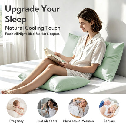 King Pillowcase Set of 2, Cooling & Breathable, Dark Grey, 20"x36"