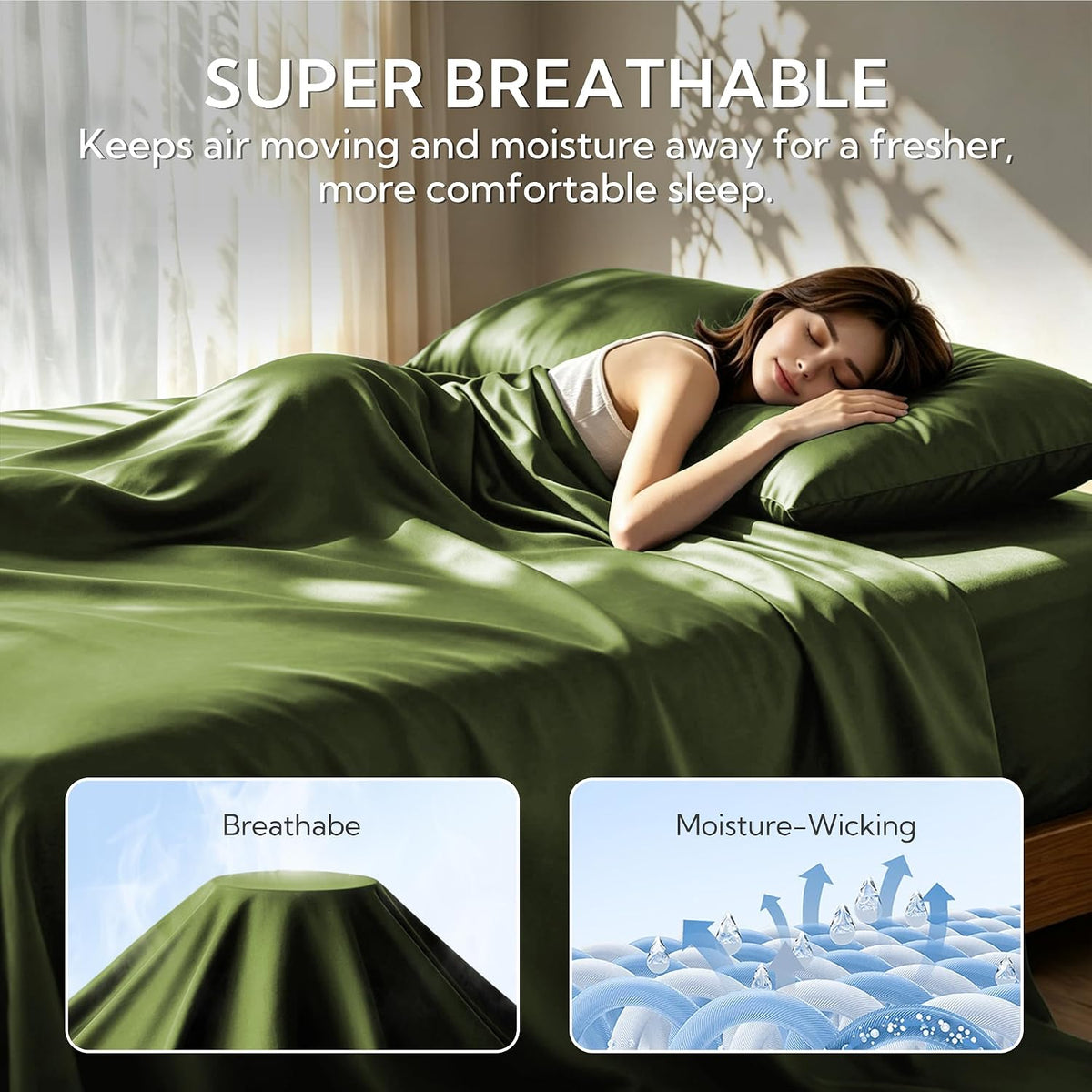 King Pillowcase Set of 2, Cooling & Breathable, Dark Grey, 20"x36"