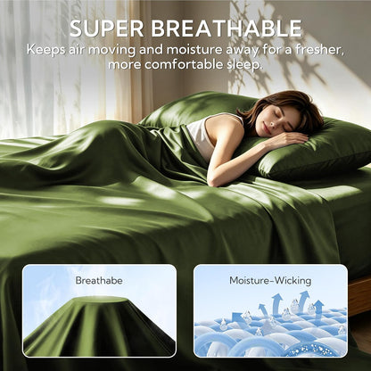 King Pillowcase Set of 2, Cooling & Breathable, Dark Grey, 20"x36"