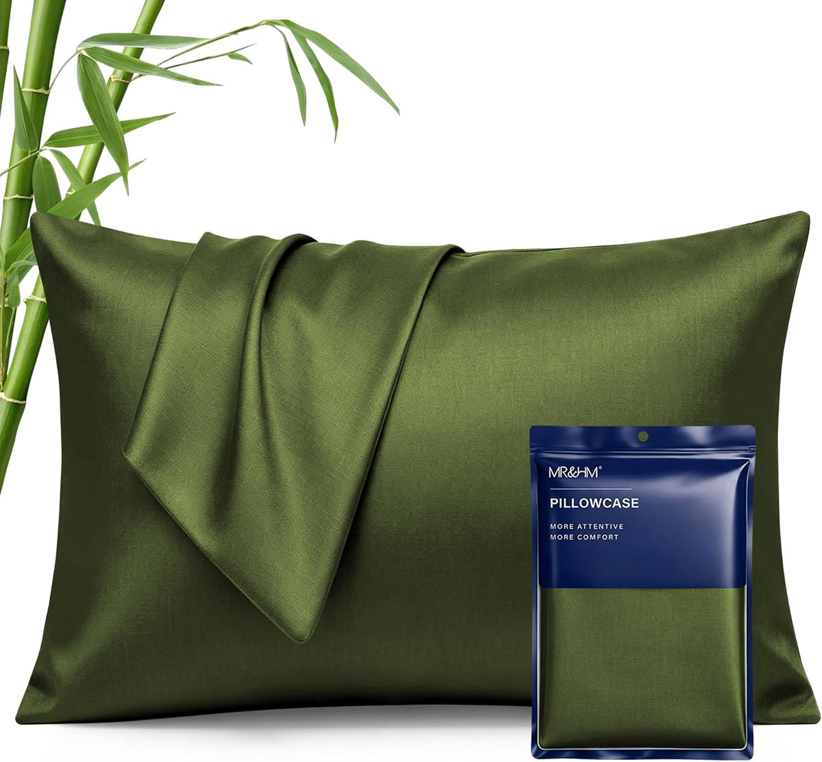 King Pillowcase Set of 2, Cooling & Breathable, Dark Grey, 20"x36"