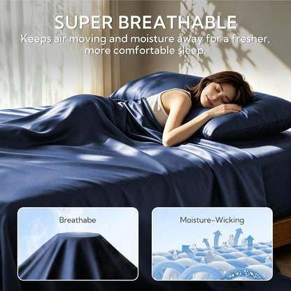 King Pillowcase Set of 2, Cooling & Breathable, Dark Grey, 20"x36"