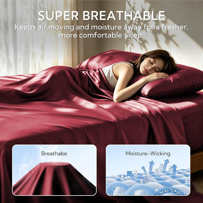 King Pillowcase Set of 2, Cooling & Breathable, Dark Grey, 20"x36"