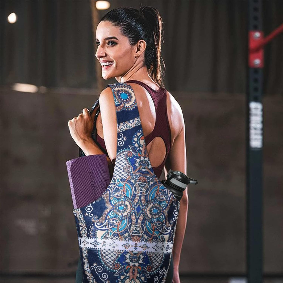 Yoga Mat Bag - Long Tote with Pockets - Holds More Yoga Accessories - Yoga Bag Fit Most Size Mats - Yoga Mat Carrier