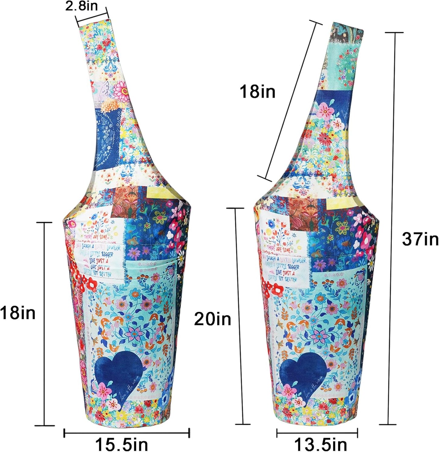 Yoga Mat Bag - Long Tote with Pockets - Holds More Yoga Accessories - Yoga Bag Fit Most Size Mats - Yoga Mat Carrier