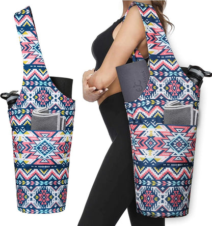 Yoga Mat Bag - Long Tote with Pockets - Holds More Yoga Accessories - Yoga Bag Fit Most Size Mats - Yoga Mat Carrier