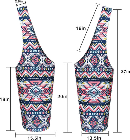 Yoga Mat Bag - Long Tote with Pockets - Holds More Yoga Accessories - Yoga Bag Fit Most Size Mats - Yoga Mat Carrier
