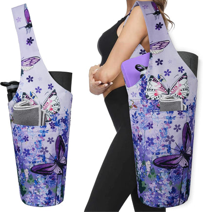 Yoga Mat Bag - Long Tote with Pockets - Holds More Yoga Accessories - Yoga Bag Fit Most Size Mats - Yoga Mat Carrier
