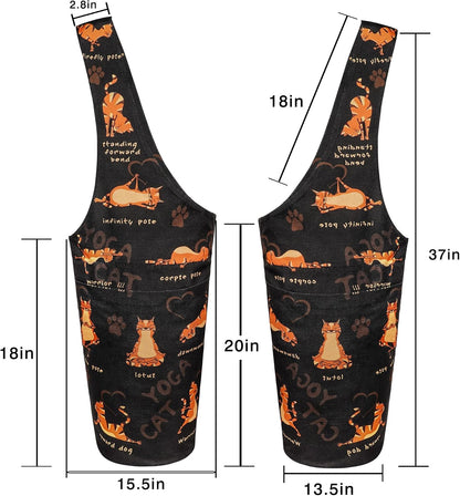 Yoga Mat Bag - Long Tote with Pockets - Holds More Yoga Accessories - Yoga Bag Fit Most Size Mats - Yoga Mat Carrier