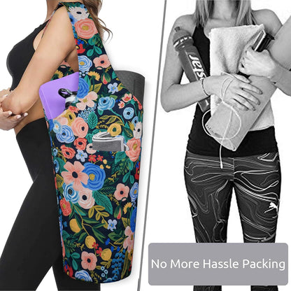Yoga Mat Bag - Long Tote with Pockets - Holds More Yoga Accessories - Yoga Bag Fit Most Size Mats - Yoga Mat Carrier