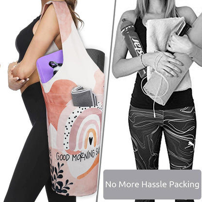 Yoga Mat Bag - Long Tote with Pockets - Holds More Yoga Accessories - Yoga Bag Fit Most Size Mats - Yoga Mat Carrier