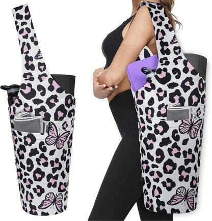 Yoga Mat Bag - Long Tote with Pockets - Holds More Yoga Accessories - Yoga Bag Fit Most Size Mats - Yoga Mat Carrier
