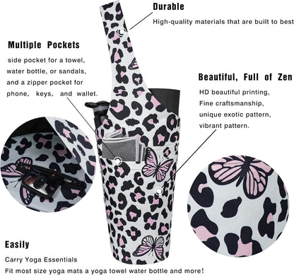 Yoga Mat Bag - Long Tote with Pockets - Holds More Yoga Accessories - Yoga Bag Fit Most Size Mats - Yoga Mat Carrier