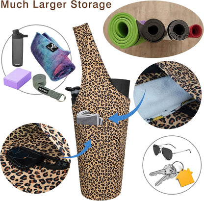 Yoga Mat Bag - Long Tote with Pockets - Holds More Yoga Accessories - Yoga Bag Fit Most Size Mats - Yoga Mat Carrier