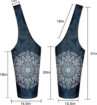 Yoga Mat Bag - Long Tote with Pockets - Holds More Yoga Accessories - Yoga Bag Fit Most Size Mats - Yoga Mat Carrier