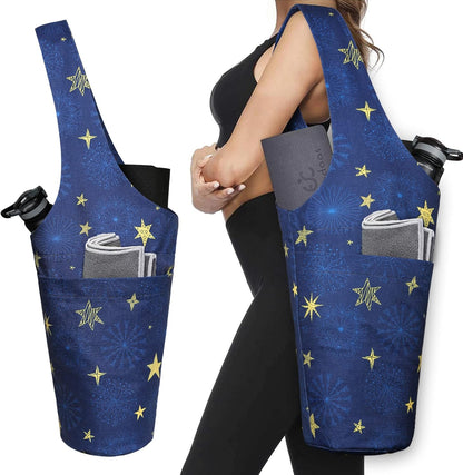 Yoga Mat Bag - Long Tote with Pockets - Holds More Yoga Accessories - Yoga Bag Fit Most Size Mats - Yoga Mat Carrier