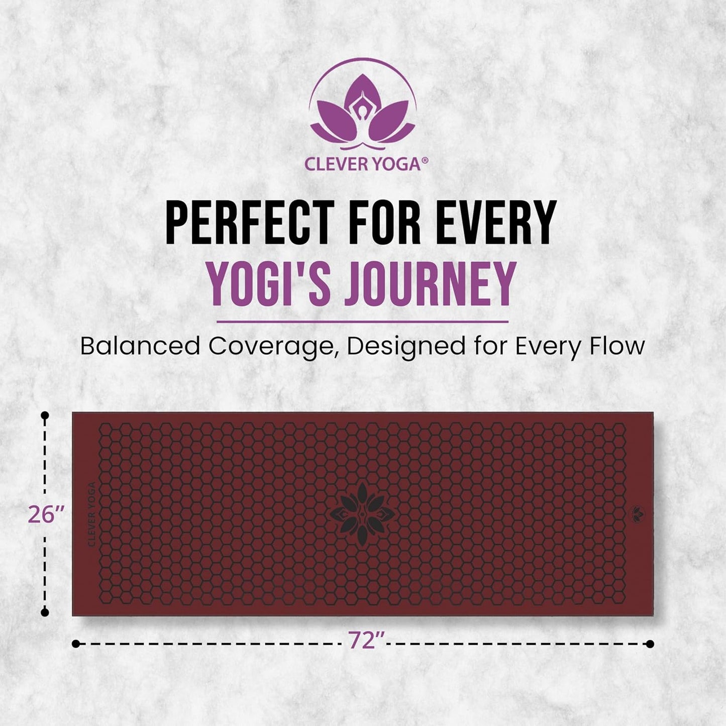 Hot Yoga Mat Towel – Non-Slip Grip for Hot Yoga, Sweat Absorbent, Honeycomb Silicone Grip, Stays Flat – Ideal for Pilates, Travel, Washable & Lightweight - Gray