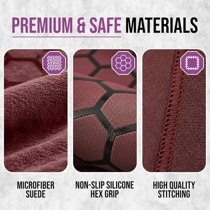 Hot Yoga Mat Towel – Non-Slip Grip for Hot Yoga, Sweat Absorbent, Honeycomb Silicone Grip, Stays Flat – Ideal for Pilates, Travel, Washable & Lightweight - Gray