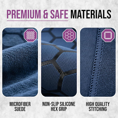 Hot Yoga Mat Towel – Non-Slip Grip for Hot Yoga, Sweat Absorbent, Honeycomb Silicone Grip, Stays Flat – Ideal for Pilates, Travel, Washable & Lightweight - Gray