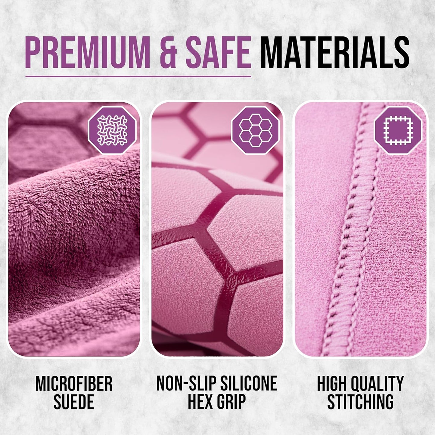 Hot Yoga Mat Towel – Non-Slip Grip for Hot Yoga, Sweat Absorbent, Honeycomb Silicone Grip, Stays Flat – Ideal for Pilates, Travel, Washable & Lightweight - Gray