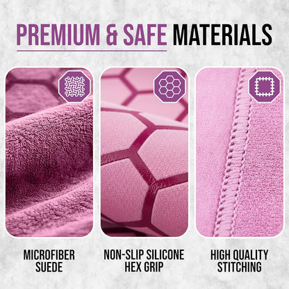 Hot Yoga Mat Towel – Non-Slip Grip for Hot Yoga, Sweat Absorbent, Honeycomb Silicone Grip, Stays Flat – Ideal for Pilates, Travel, Washable & Lightweight - Gray