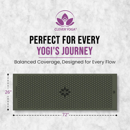 Hot Yoga Mat Towel – Non-Slip Grip for Hot Yoga, Sweat Absorbent, Honeycomb Silicone Grip, Stays Flat – Ideal for Pilates, Travel, Washable & Lightweight - Gray