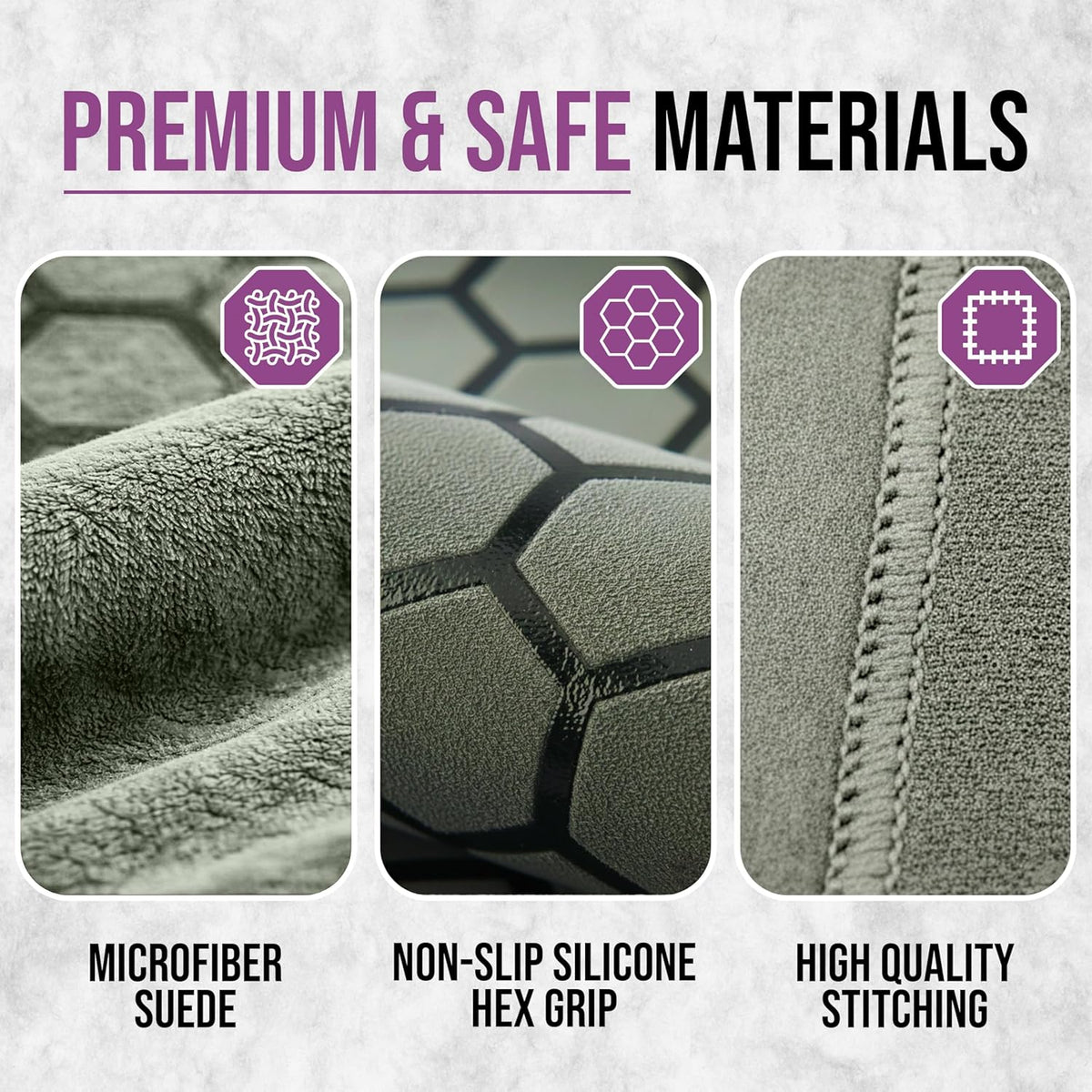 Hot Yoga Mat Towel – Non-Slip Grip for Hot Yoga, Sweat Absorbent, Honeycomb Silicone Grip, Stays Flat – Ideal for Pilates, Travel, Washable & Lightweight - Gray