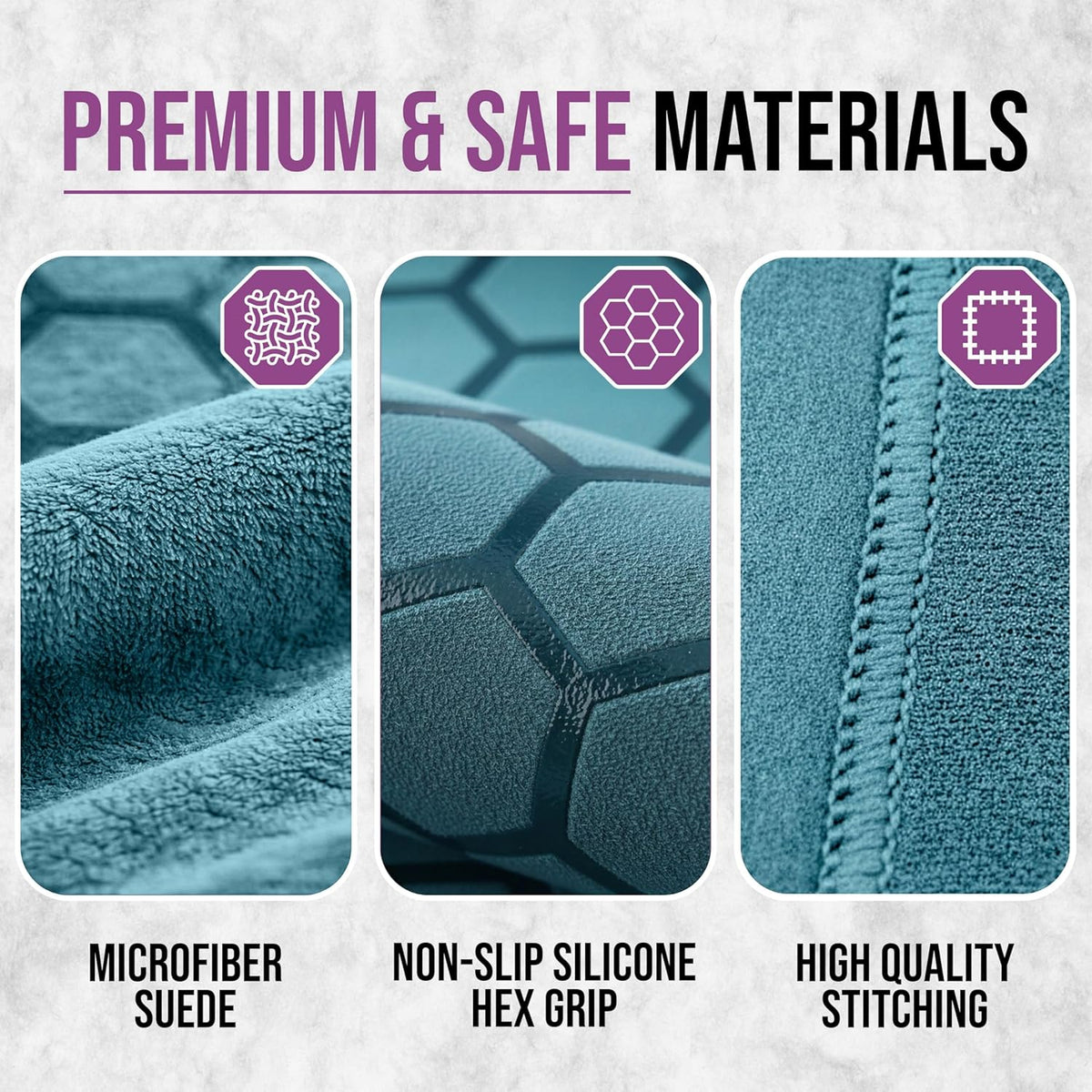Hot Yoga Mat Towel – Non-Slip Grip for Hot Yoga, Sweat Absorbent, Honeycomb Silicone Grip, Stays Flat – Ideal for Pilates, Travel, Washable & Lightweight - Gray