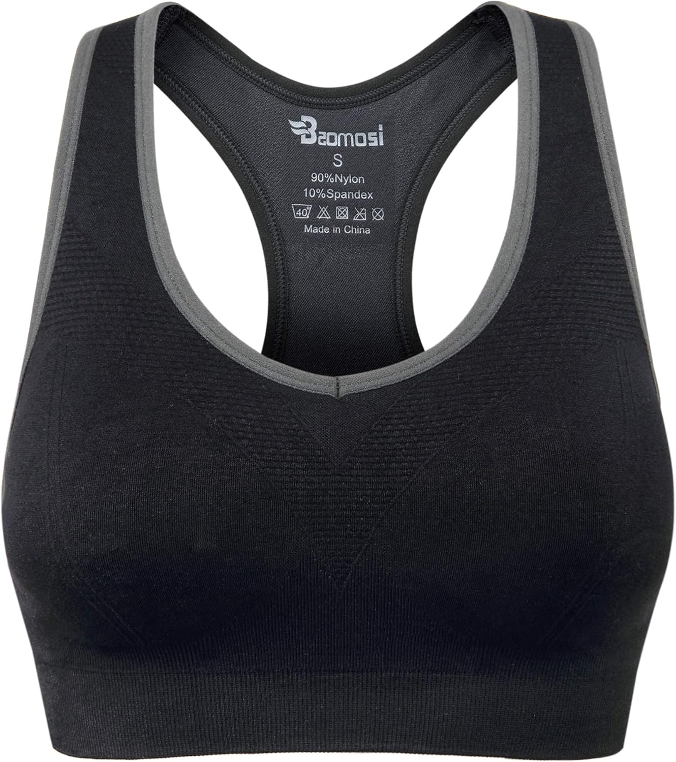 Women's Seamless Racerback Sports Bra High Impact Support Yoga Gym Workout Fitness