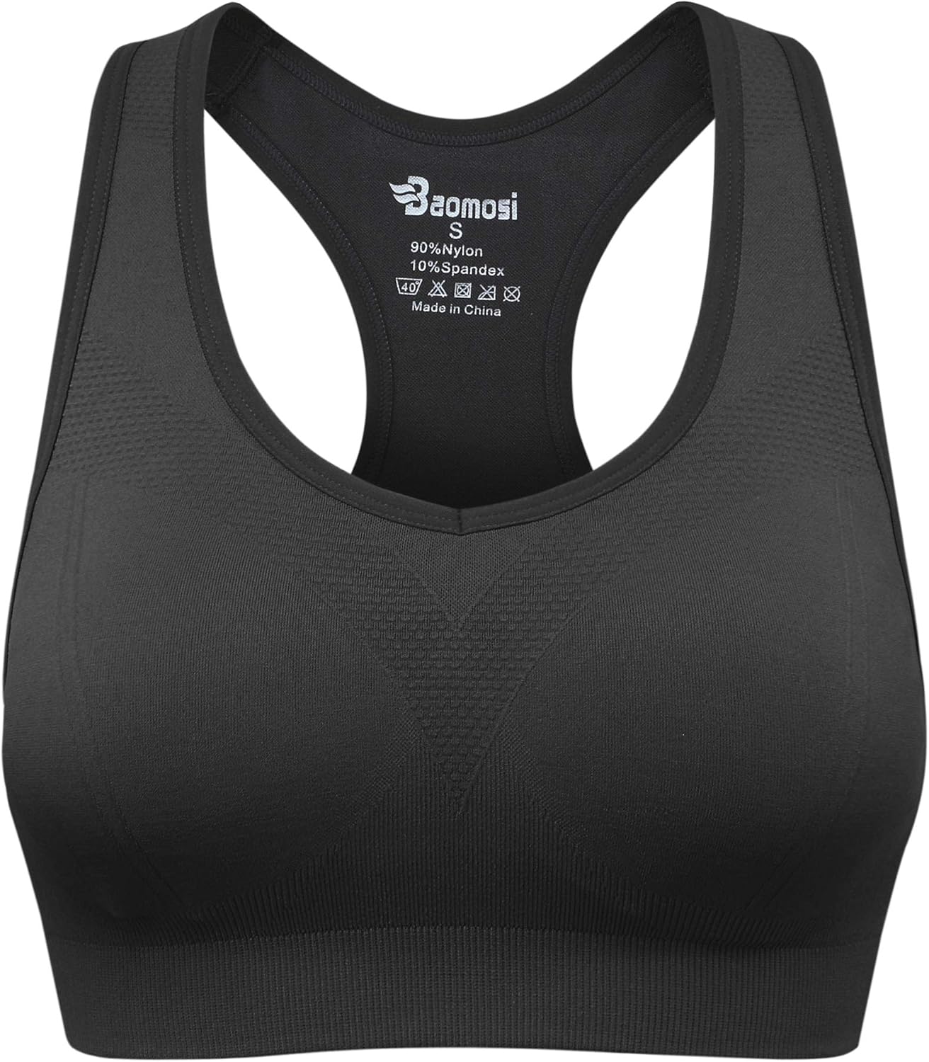 Women's Seamless Racerback Sports Bra High Impact Support Yoga Gym Workout Fitness