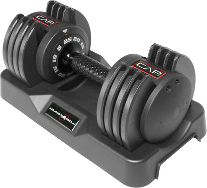 ADJUSTABELL Adjustable Dumbbell Set, Premium Quick Select Adjustable Weights for Strength Training, Singles & Pairs, 12.5 LB, 25 LB & 55 LB, Round & Hex Dumbbells, Multiple Grip Handle Options