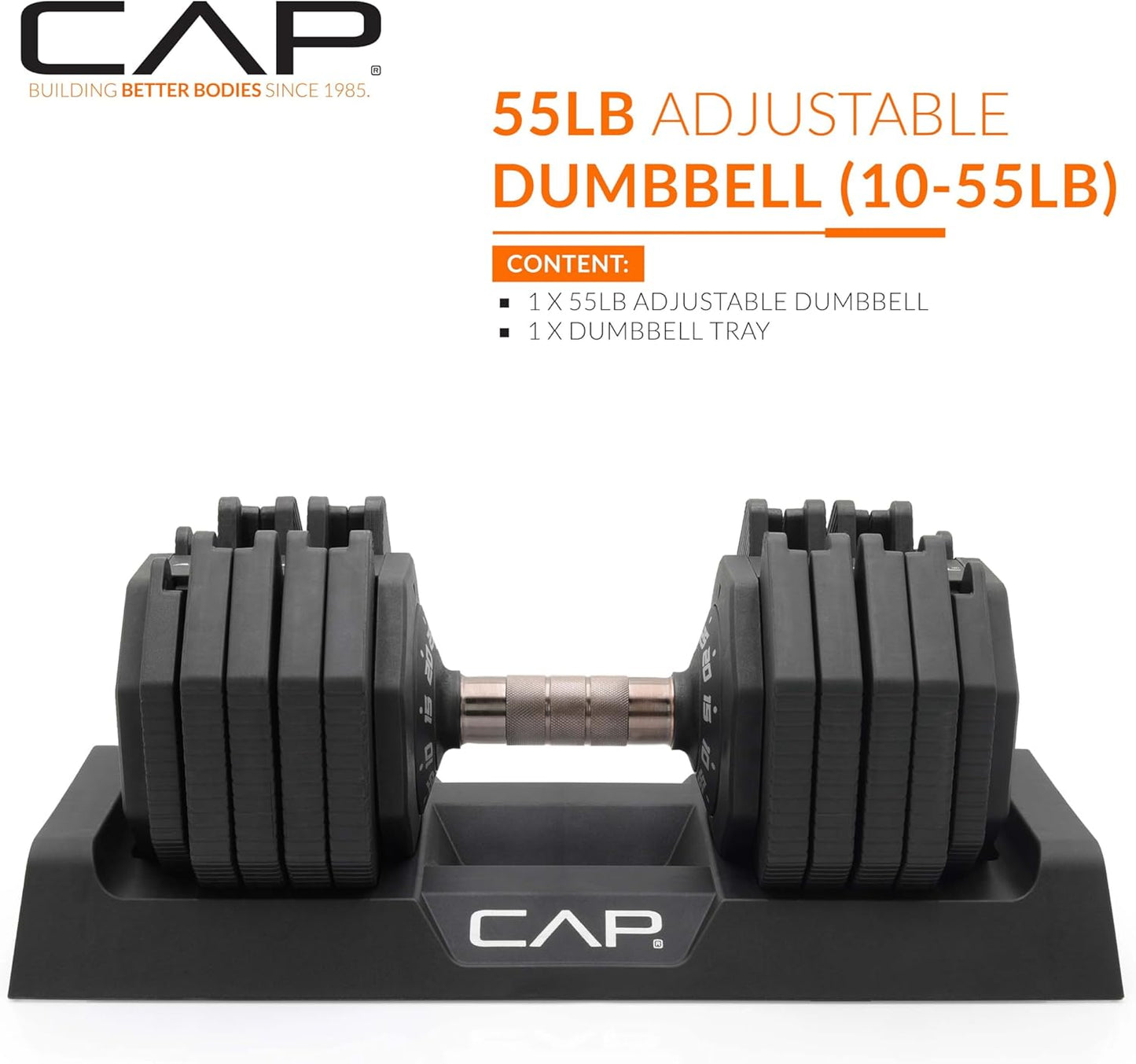 ADJUSTABELL Adjustable Dumbbell Set, Premium Quick Select Adjustable Weights for Strength Training, Singles & Pairs, 12.5 LB, 25 LB & 55 LB, Round & Hex Dumbbells, Multiple Grip Handle Options