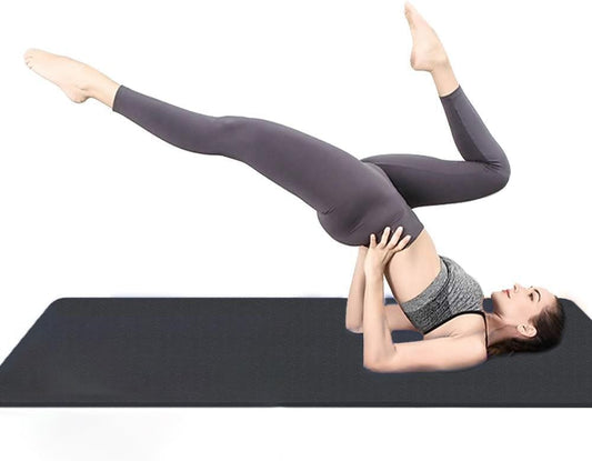 Hatha Yoga Extra Thick TPE Yoga Mat - 72"x 32" Thickness 1/2 Inch -Eco Friendly- With High Density Anti-Tear Exercise Mats For Home Gym Travel & Floor Outside