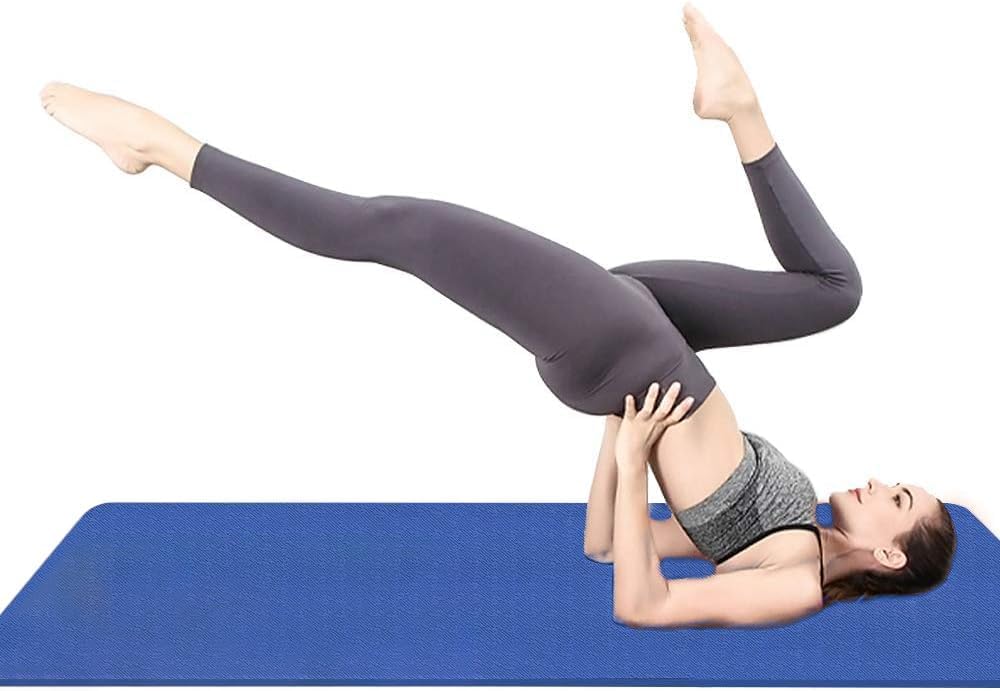 Hatha Yoga Extra Thick TPE Yoga Mat - 72"x 32" Thickness 1/2 Inch -Eco Friendly- With High Density Anti-Tear Exercise Mats For Home Gym Travel & Floor Outside