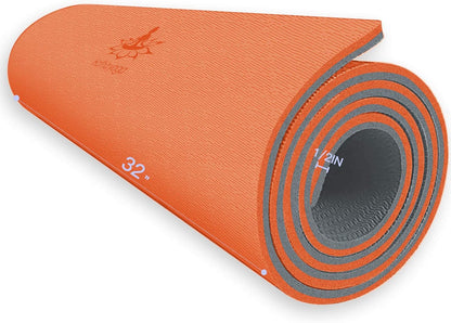 Hatha Yoga Extra Thick TPE Yoga Mat - 72"x 32" Thickness 1/2 Inch -Eco Friendly- With High Density Anti-Tear Exercise Mats For Home Gym Travel & Floor Outside