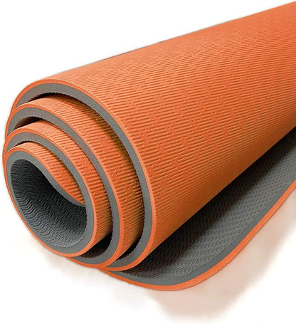 Hatha Yoga Extra Thick TPE Yoga Mat - 72"x 32" Thickness 1/2 Inch -Eco Friendly- With High Density Anti-Tear Exercise Mats For Home Gym Travel & Floor Outside