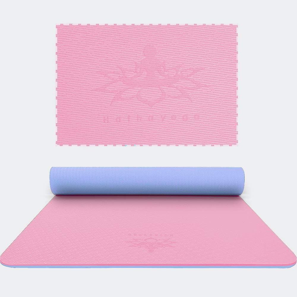 Hatha Yoga Extra Thick TPE Yoga Mat - 72"x 32" Thickness 1/2 Inch -Eco Friendly- With High Density Anti-Tear Exercise Mats For Home Gym Travel & Floor Outside