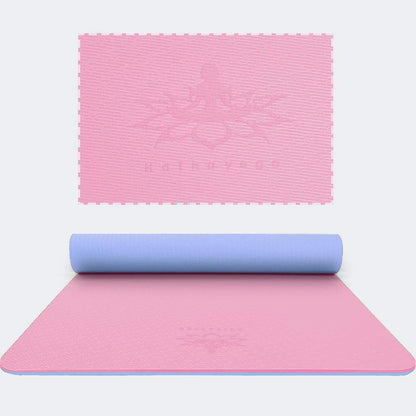 Hatha Yoga Extra Thick TPE Yoga Mat - 72"x 32" Thickness 1/2 Inch -Eco Friendly- With High Density Anti-Tear Exercise Mats For Home Gym Travel & Floor Outside