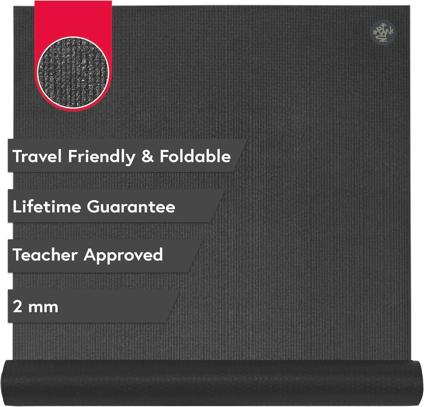PRO Travel Yoga Mat - 2mm | Foldable & Travel Friendly | Lifetime Durability | Teacher Approved | Hygienic Construction