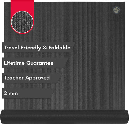 PRO Travel Yoga Mat - 2mm | Foldable & Travel Friendly | Lifetime Durability | Teacher Approved | Hygienic Construction