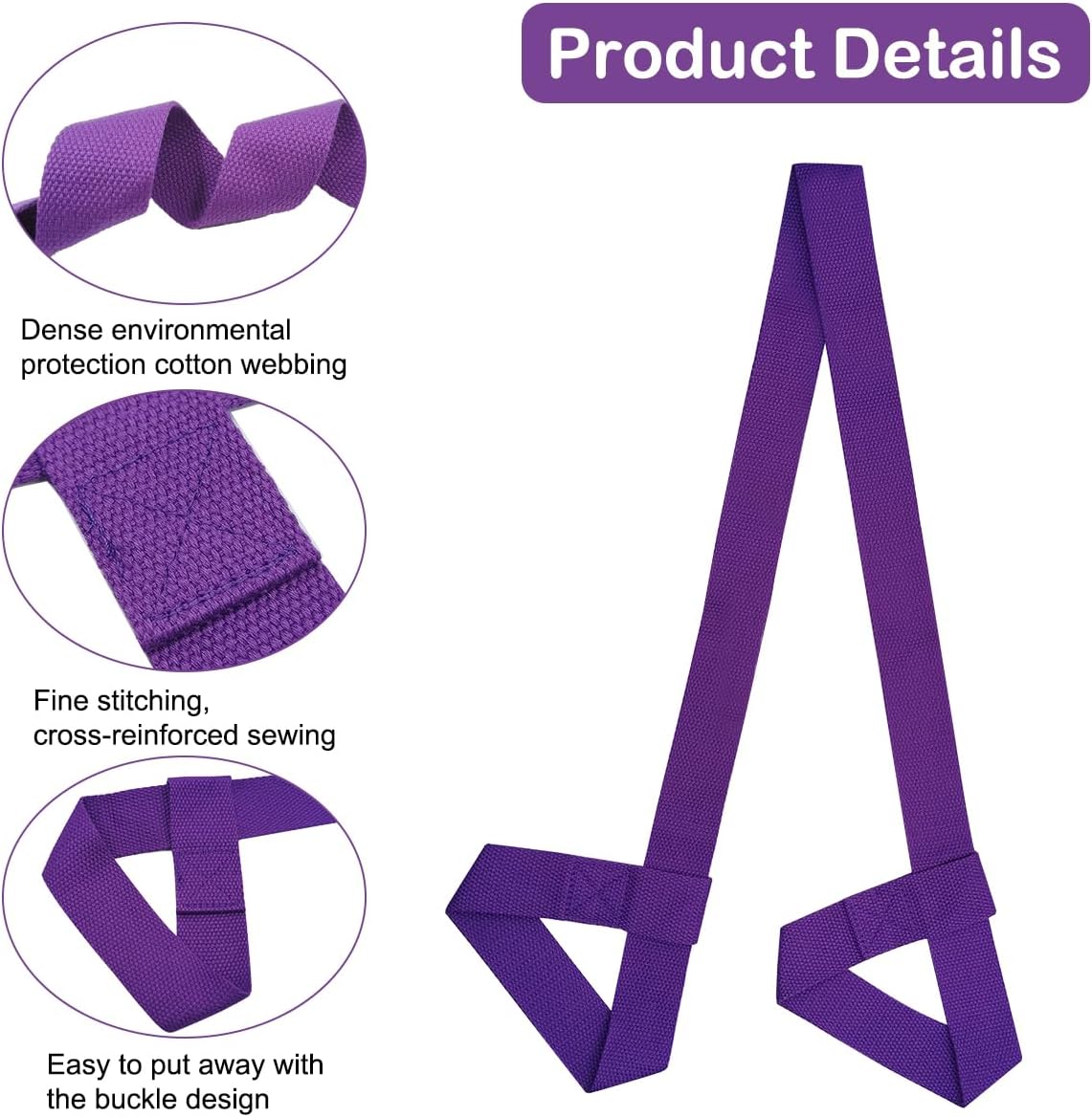 4PCS Yoga Mat Carrier Strap, Adjustable Yoga Mat Strap Carrier for Exercise/Travel/Gym, Mat Holder Sling Carrier
