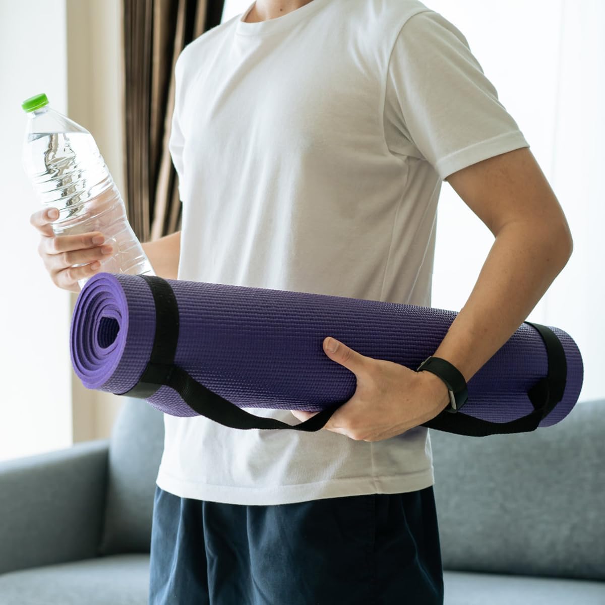 4PCS Yoga Mat Carrier Strap, Adjustable Yoga Mat Strap Carrier for Exercise/Travel/Gym, Mat Holder Sling Carrier