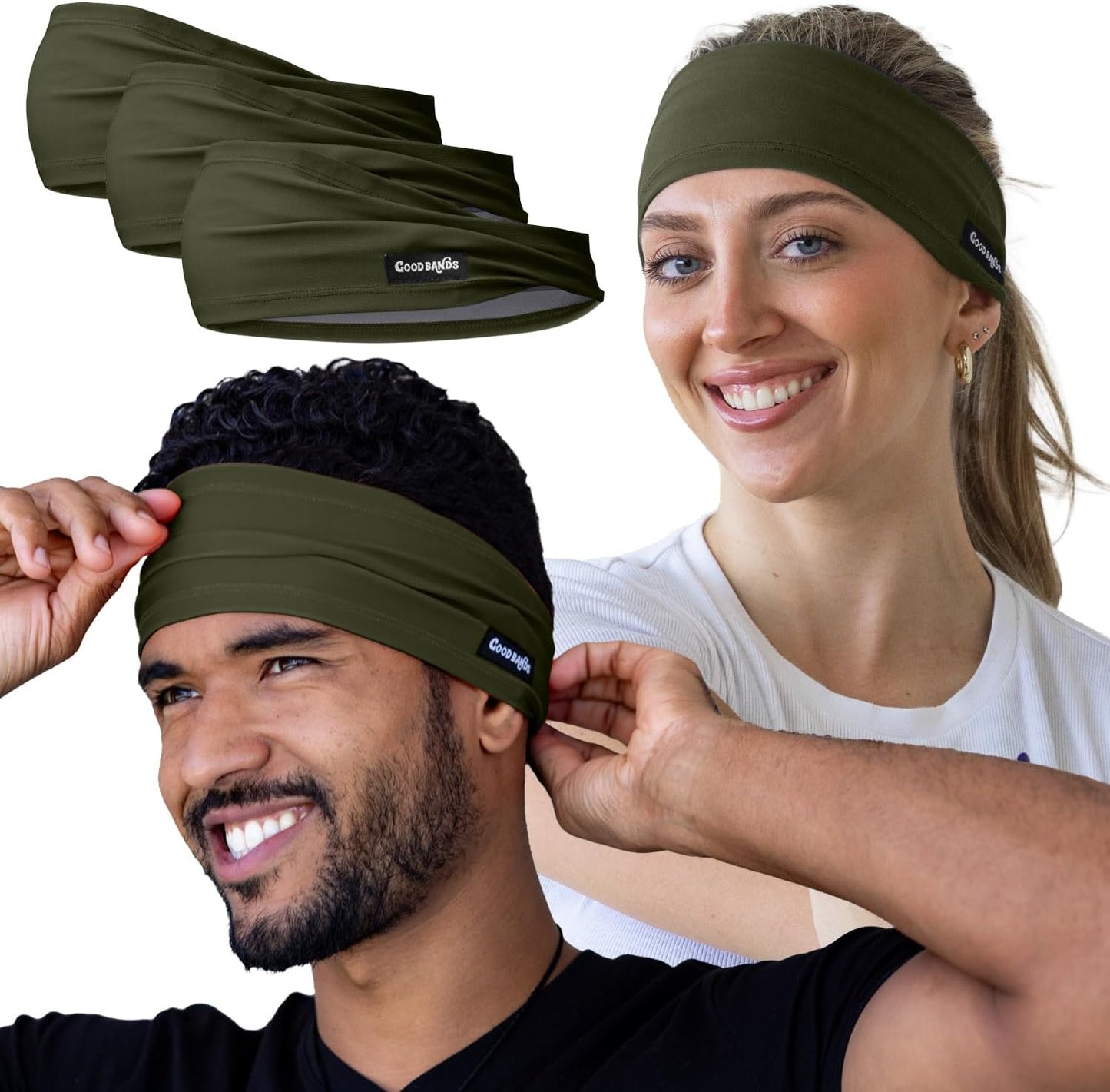 Sweatband for Men and Women - Unisex Non Slip Headband that Wicks Moisture and Eliminates Excess Sweat - Durable & Long-Lasting - Running, Sports, Gym