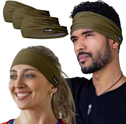 Sweatband for Men and Women - Unisex Non Slip Headband that Wicks Moisture and Eliminates Excess Sweat - Durable & Long-Lasting - Running, Sports, Gym