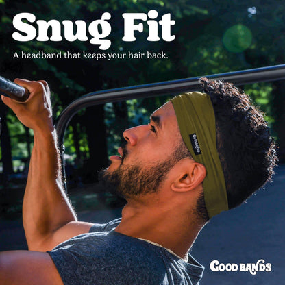 Sweatband for Men and Women - Unisex Non Slip Headband that Wicks Moisture and Eliminates Excess Sweat - Durable & Long-Lasting - Running, Sports, Gym